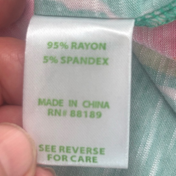 Lilly Pulitzer SZ M Amy Maxi Spearmint Fuzzy Navel Strapless Ruffle Floral Dress - Picture 6 of 15